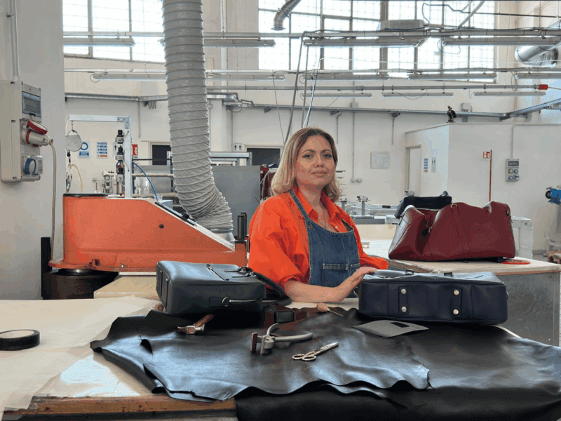 Ornella Auzino nel suo laboratorio