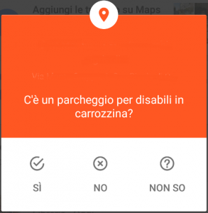 domanda google su presenza parcheggi per disabili