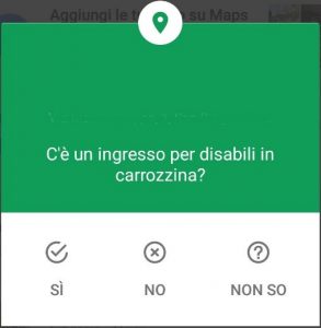 domanda google su presenza ingressi per disabili