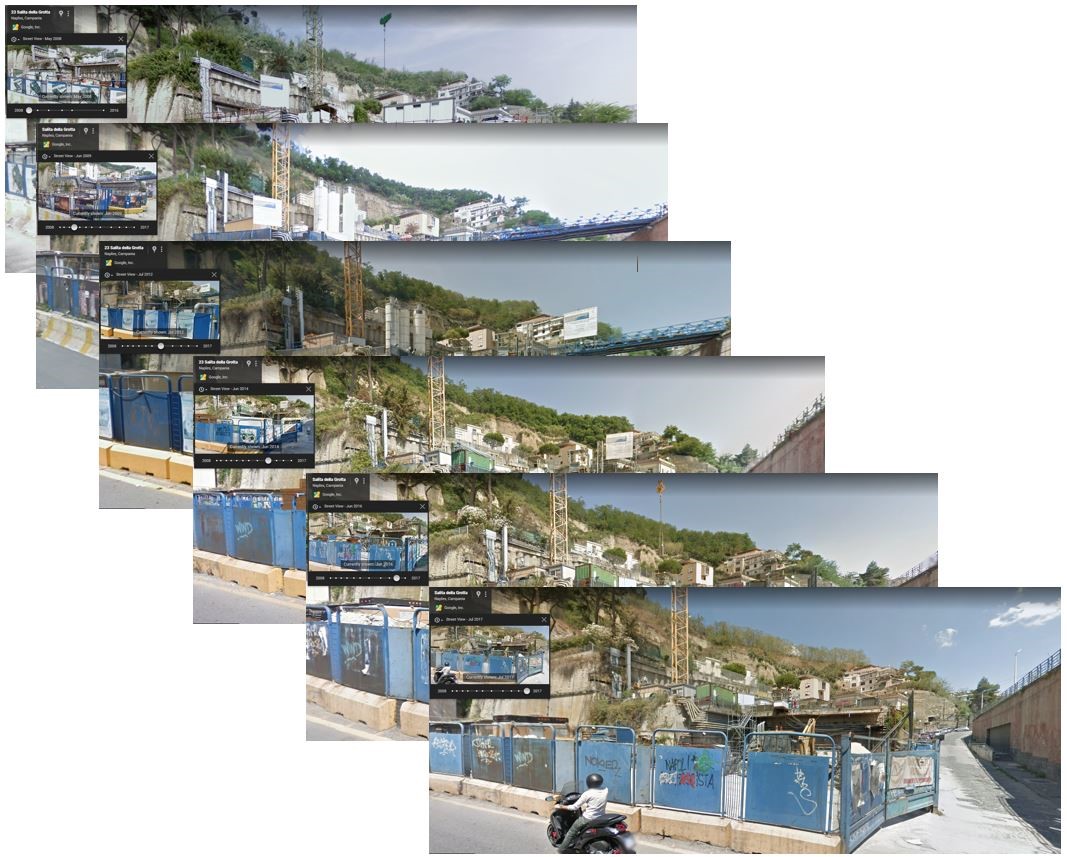 street view su un cantiere di Napoli
