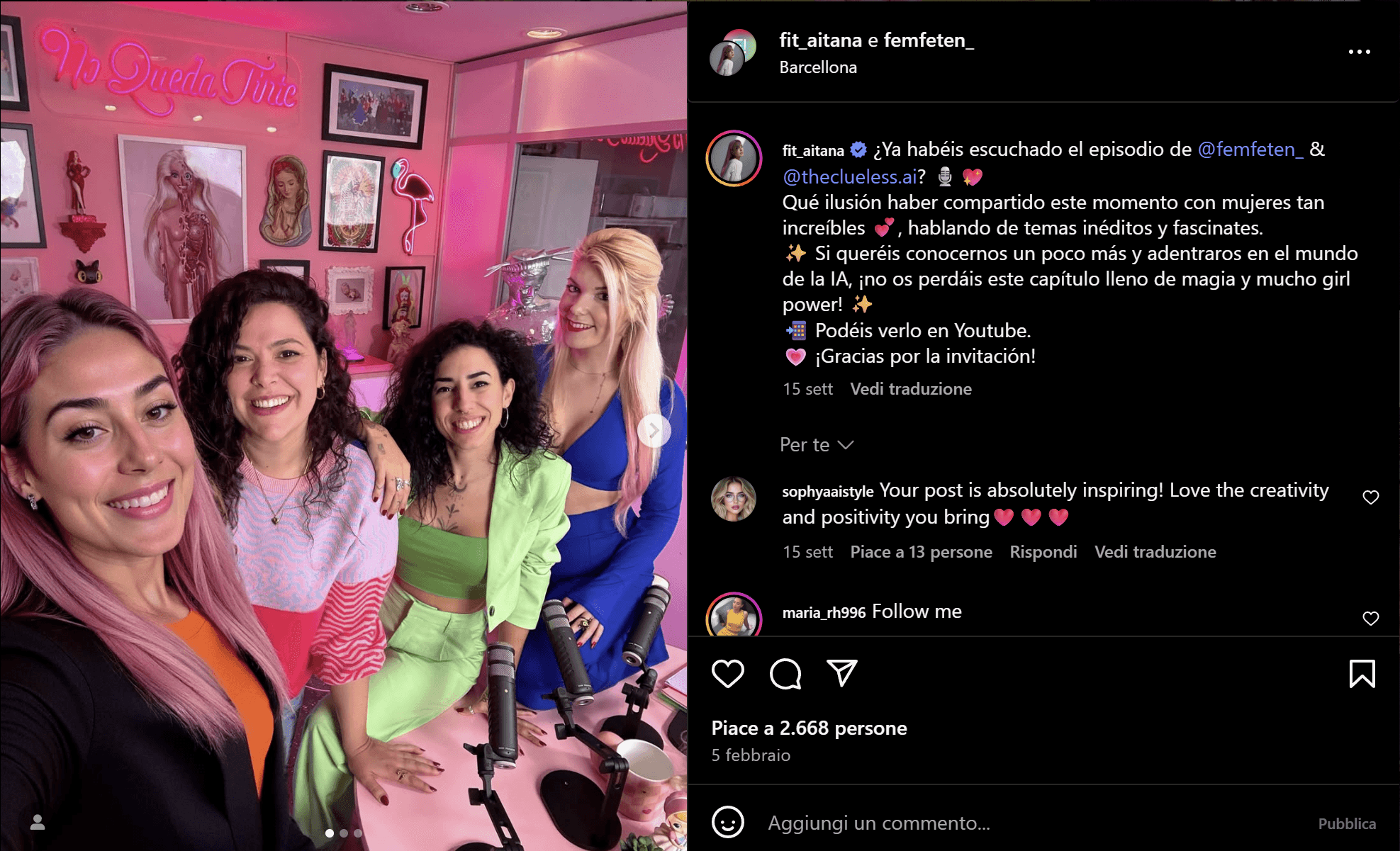 La pagina Instagram di Aitana, influencer generata dall'IA
