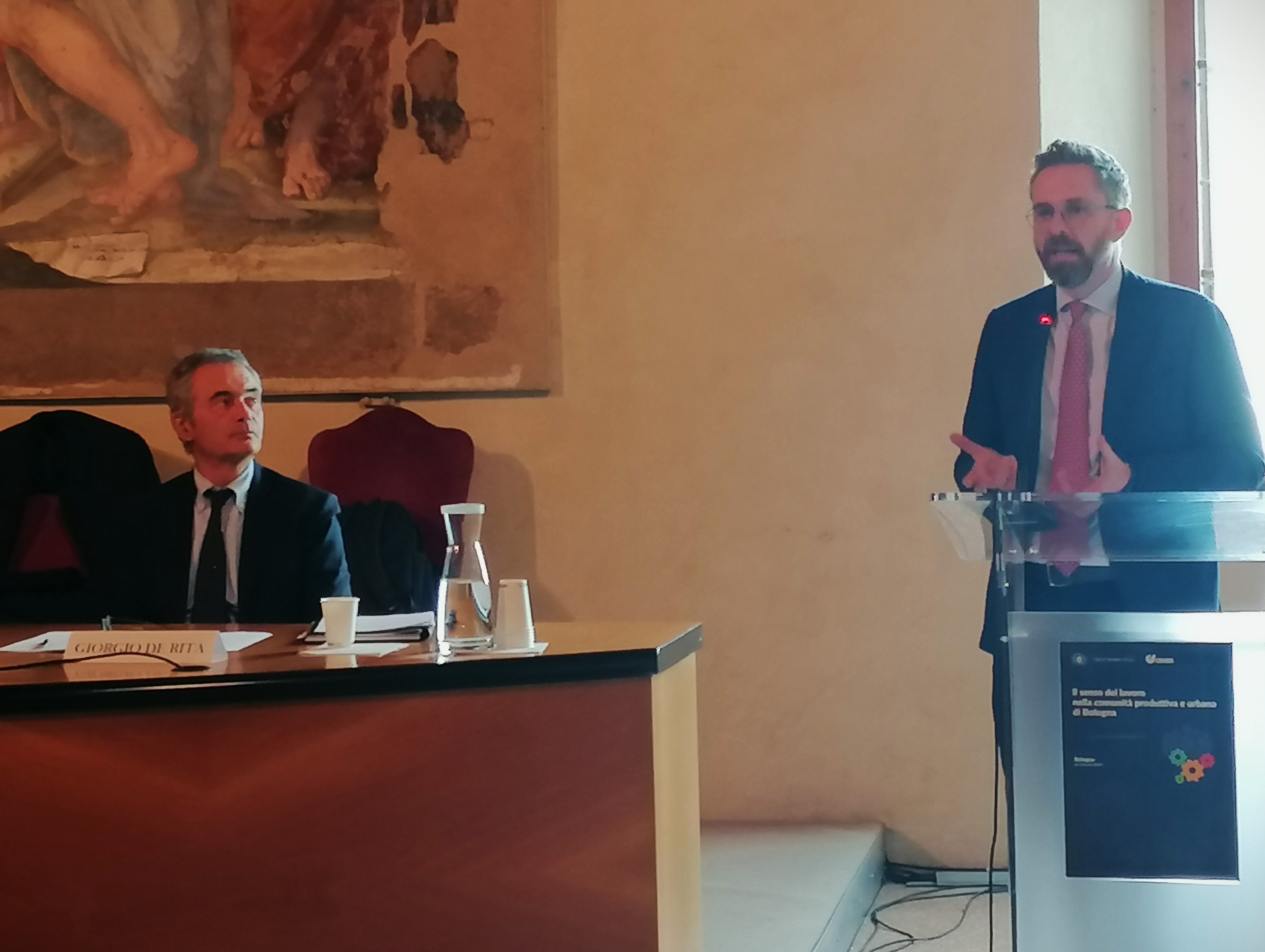 Il sindaco di Bologna Matteo Lepore alla presentazione del rapporto Censis