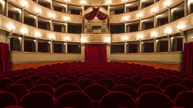 La sala del Teatro del Giglio, i cui lavoratori hanno minacciato uno sciopero all'inaugurazione del Lucca Comics