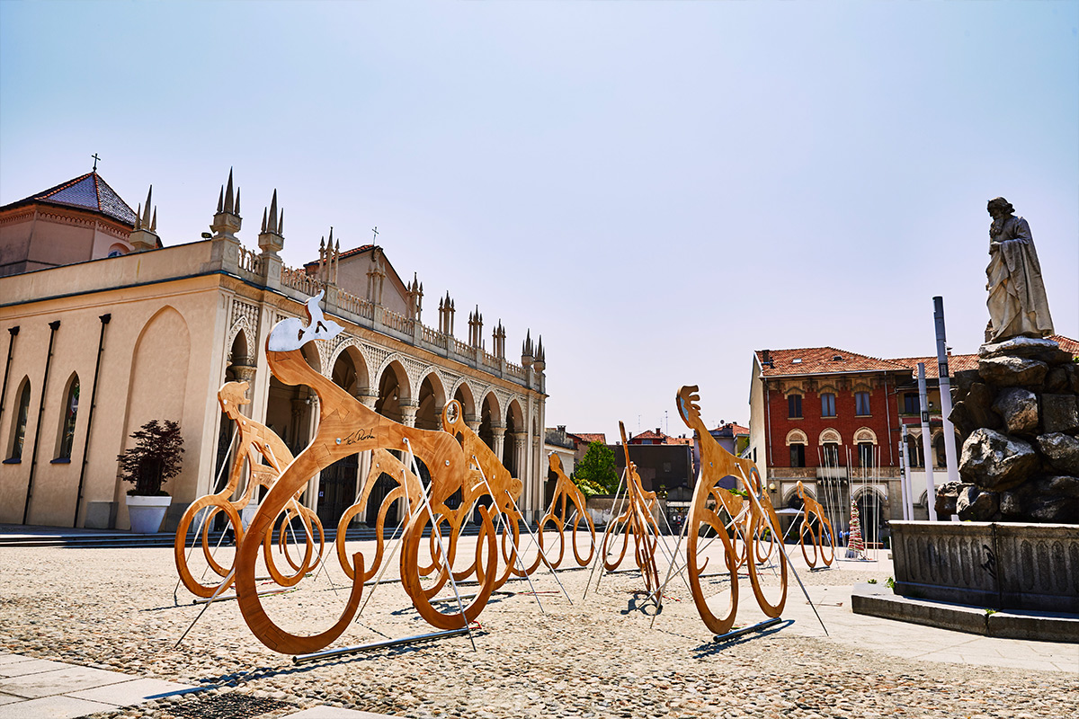 Un'immagine dalla piazza Duomo di Biella, candidata a "Città Creativa" dell'UNESCO