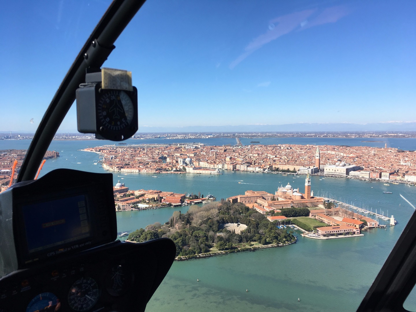Una vista aerea sulla città di Venezia